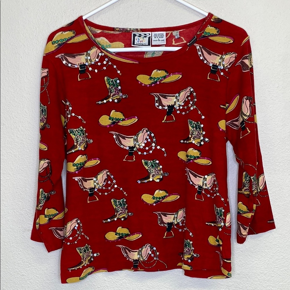 Vintage Western Cowgirl Top by Take Two Clothing Co Size Large